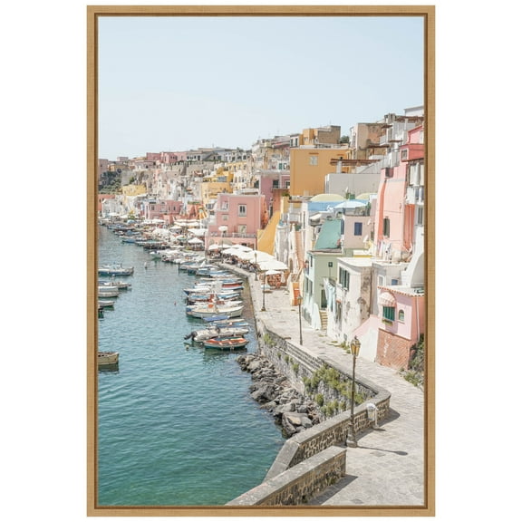 Amanti Art Procida Island Framed Canvas Wall Art Print