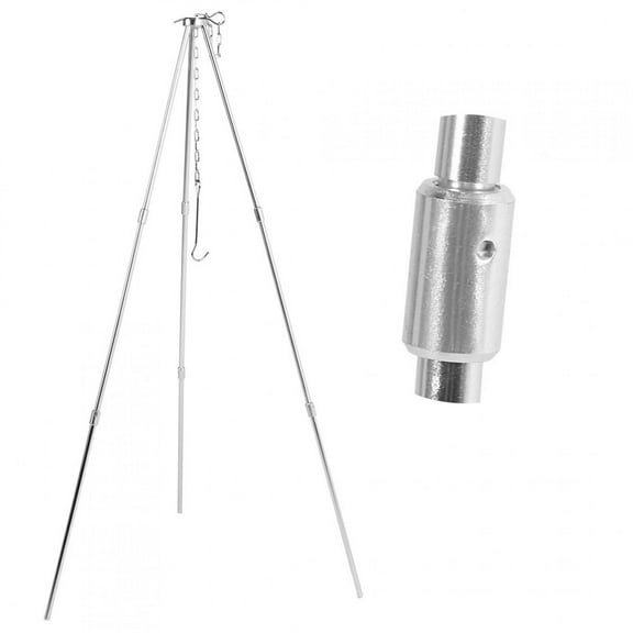 Adjustable Camping Tripod For Outdoor Cooking, Heavy Duty Alumina, Detachable  Portable
