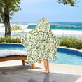 thumbnail image 3 of Yayeee Kids Hooded Towel with Hand Pockets Beach Soft Absorbent Bath Wrap 50 x 23.5 inch, Olive Leaf, 3 of 5