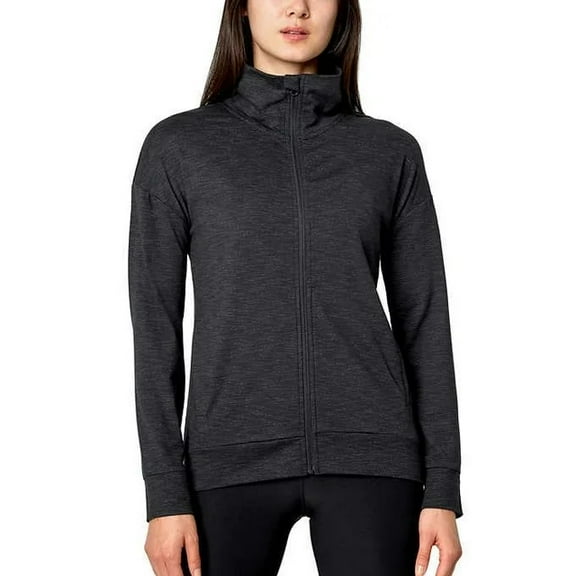 Mondetta Womens Space Dye Jacket (Black, XXL)