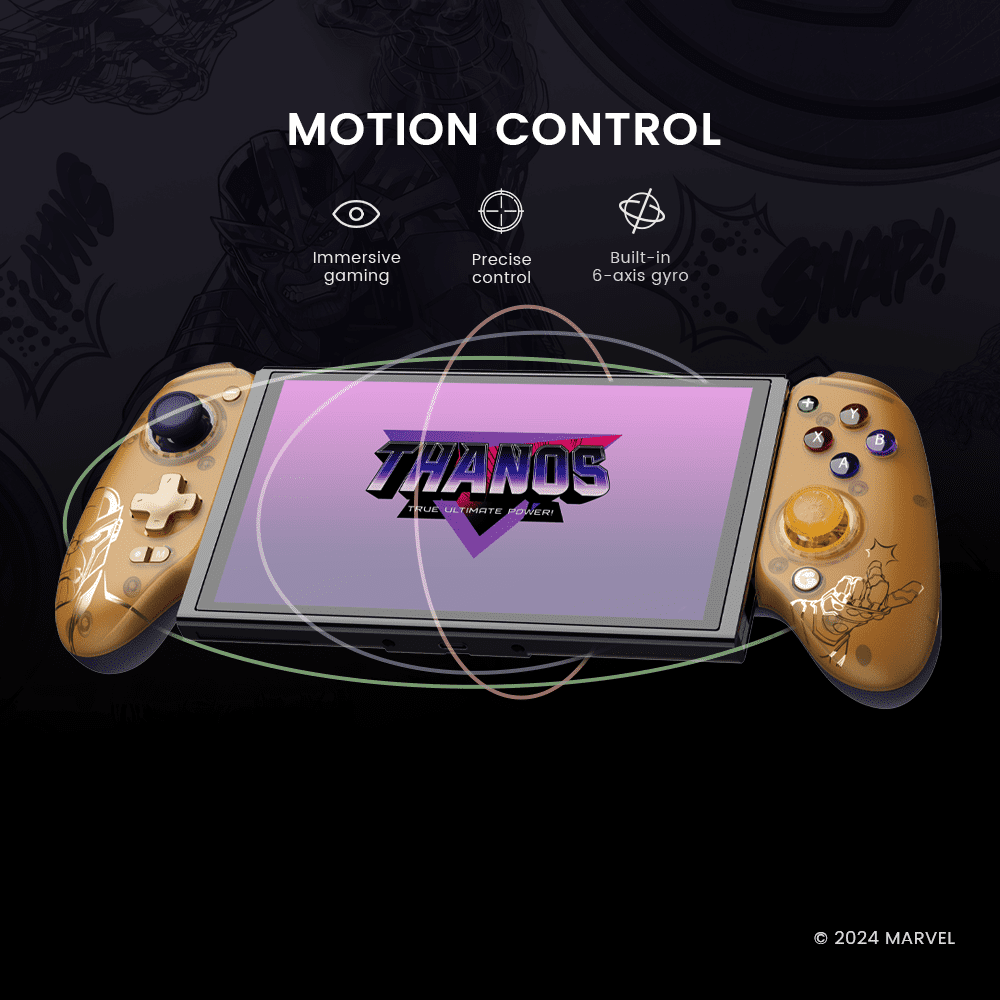GameSir G8 Plus Thanos Edition Bluetooth Wireless Mobile Gaming Controller for Switch, iOS, Android, tablets, or PC Gamepad with Hall Effect Joysticks/Hall Trigger, 3.5mm Audio Jack