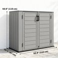 thumbnail image 2 of Armoire de Rangement Extérieure de 248 Gal, Remise de Jardin en HDPE Robuste avec Couvercle Rabattable et Doubles Portes Verrouillables, Grande Boîte à Outils pour Patio, Cour Arrière Ou Terrasse, 55.9 Pouces L x 26.4 Pouces P x 46.9 Pouces H, Gris Pâle, 2 of 7