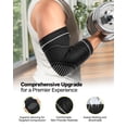 thumbnail image 3 of Funda de compresión Rakiie Elbow, paquete de 2 unidades para tendinitis, color negro M, 3 of 7
