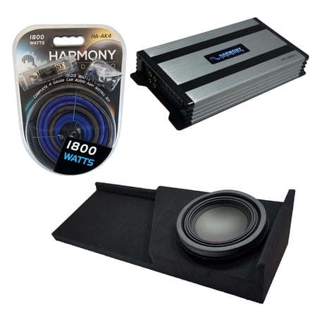 Fit 07-13 GMC Sierra Extended Cab Alpine R-W10D4 Single 10 Sub Box HA-A800.1 Amp