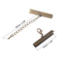 thumbnail image 2 of Unique Bargains 10Set Ribbon Crimp Clamp Ends Lobster Claw Clasps & Chain 35mm Bronze Tone for DIY, 2 of 7