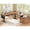 Rustic Brown, variant on L Shaped Electric Standing Desk with File Cabinet, Height Adjustable Computer Desk, Modern Home Office Desk
