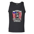 thumbnail image 1 of Stand For The Flag Kneel For The Cross Army Necklace USA DT Adult Tank Top, 1 of 2
