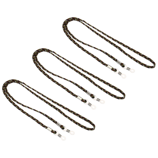 Unique Bargains Sangle de Lunettes Chaîne de Support de Lunettes Cordon de Lunettes de Soleil Tissé Retenue de Lunettes Vert 3 Pack