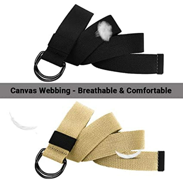 Buy Canvas Belt, Web Belt for Men/Women with Metal Double D Ring