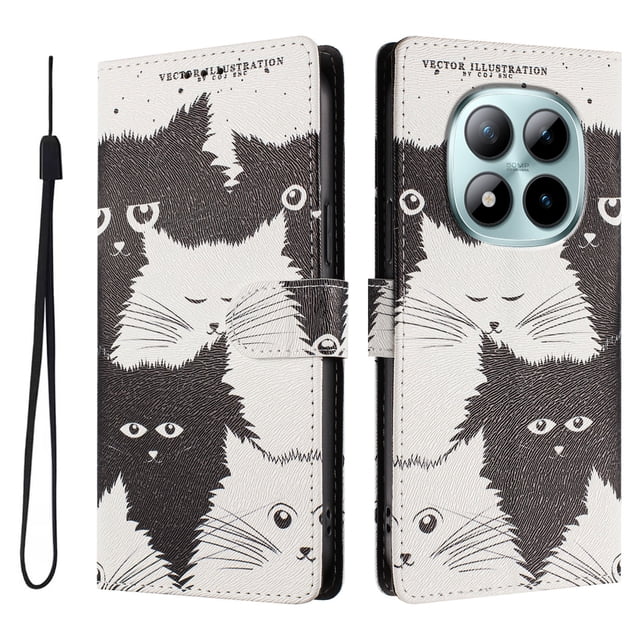 FOXDOCK Funda Tipo Cartera para Xiaomi Redmi Note 15 Pro 5G con Soporte y Correa – Diseño de Patrones Lindos