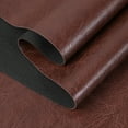 thumbnail image 2 of 3 Yards 54" Wide Vinyl Fabric Thick Marine Grade Faux Leather Fabric Heavy Duty PU Leather Fabric Cotton Back Home Decor Fabric for Hand Crafts DIY Craft Upholstery, Chocolate Brown, 2 of 6