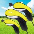 thumbnail image 4 of Juego de 3 fundas negras para cabeza de palo de golf que se adaptan a palos de golf de gran tamaño, utilitarios y de calle., 4 of 6