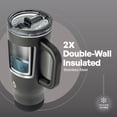 thumbnail image 4 of TAL 32oz Stainless Steel Skye Tumbler with Flip-Up Straw, Black, 4 of 8