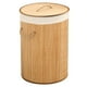 thumbnail image 3 of Cesta De Lavandería De Bambú Plegable De Gran Capacidad Cubierta De Almacenamiento De Ropa Sucia Para Natal, 3 of 8