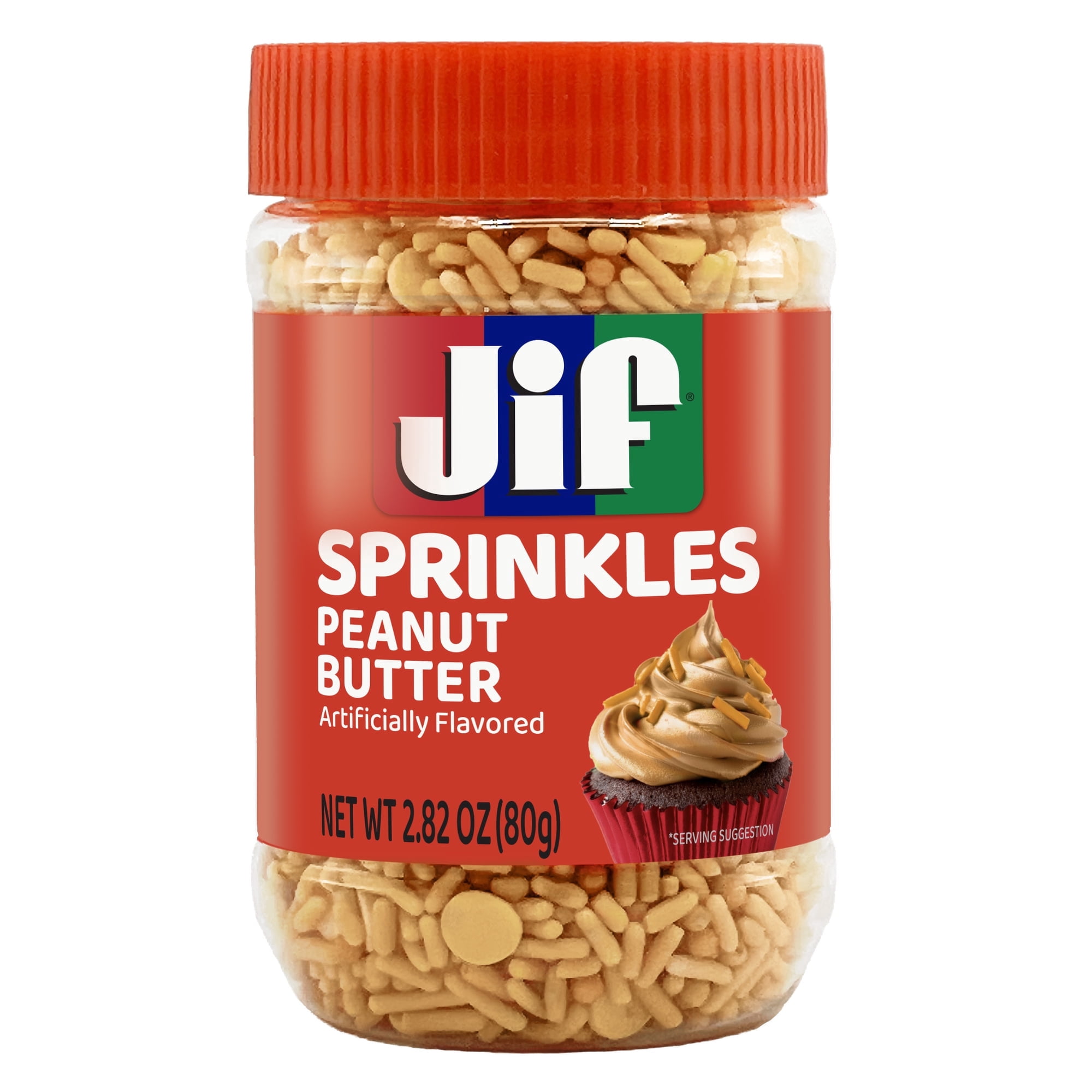 Smuckers and Jif Sprinkles Set of 4 - Peanut Butter, Strawberry, Grape, Peanut Butter/Chocolate - Toppings for Cupcakes, Cookies, Ice Cream
