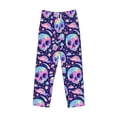 thumbnail image 6 of Uemuo crystal Skull mushroom Pattern Men's Wide Leg Palazzo Lounge Pants with Pockets Light Weight Loose Comfy Casual Pajama Pants-X-Large, 6 of 9