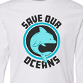 thumbnail image 4 of Inktastic Save Our Oceans with Dolphin Long Sleeve Youth T-Shirt, 4 of 5