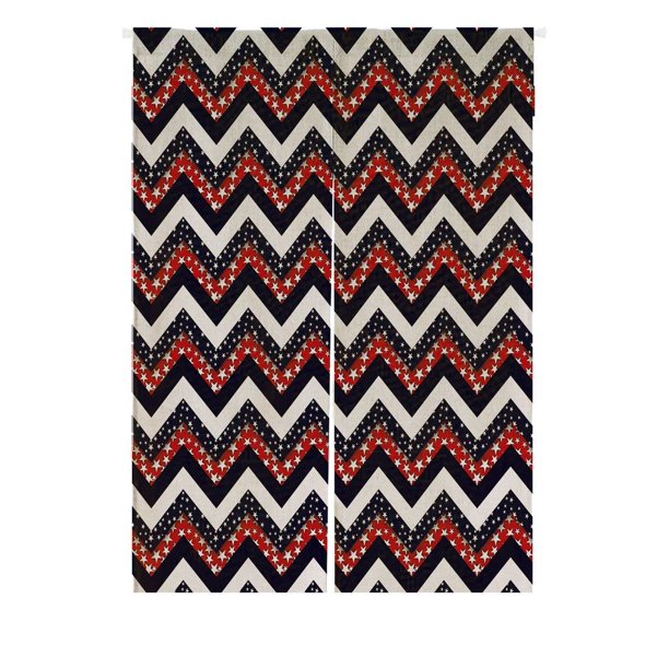 ABPHQTO Cortina de entrada de Chevron de estrella roja y blanca azul oscuro, cortinas japonesas Noren, cortina de puerta, cortina de entrada, tamaño 85x120cm ABPHQTO Noren-A277-85x120