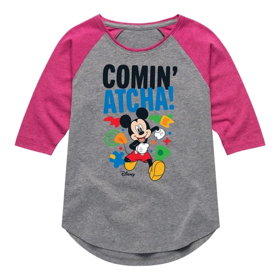 Disney Jr - Comin' Atcha  - Toddler & Youth Girls Raglan Graphic T-Shirt