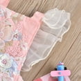 thumbnail image 4 of IBTOM CASTLE Baby Girls Lace Bodysuit Boho Clothes 1st Birthday Cake Smash Outfit Newborn Photography Outfits Summer Sunsuit 3-6 Months Pink Floral Embroidery, 4 of 8