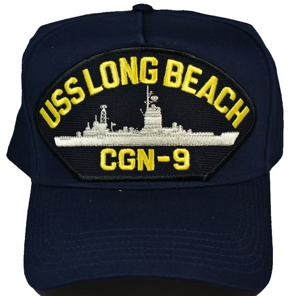 USS LONG BEACH CGN-9 Hat - NAVY BLUE - Veteran Owned Business