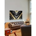 thumbnail image 2 of Marmont Hill Inc Marmont Hill - 'Golden V' Painting Print on Wrapped Canvas - Black, 2 of 4
