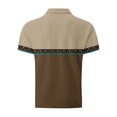 thumbnail image 5 of Blusa y camisa de manga corta con cuello vuelto para hombre, blusa de manga larga con solapa y botones estampados, blusa de poliéster para hombre, 5 of 5