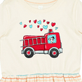 thumbnail image 4 of Inktastic Valentine Fire Truck with Cute Dalmatian and Hearts Girls Toddler Dress, 4 of 5