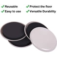 thumbnail image 3 of 16 deslizadores para mover muebles para alfombras, almohadillas móviles redondas reutilizables de 3,5 pulgadas, deslizadores para mover mesa pesada, escritorio, cama, sofá, nevera (beige), 3 of 5