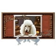 thumbnail image 2 of Poodle "Paws on the Windowsill" A House is Not a Home Dog Sign Plaque featuring the art of Scott Rogers, 2 of 3