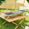 thumbnail image 6 of Folding Portable Charcoal BBQ Grill Stainless Steel Silver Camp Picnic Cooker, 6 of 9