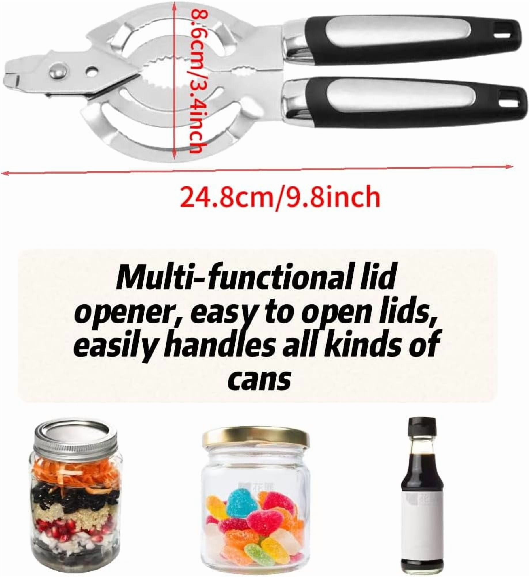 FRKSMD-Jar Opener, Multi Functional Manual Can Opener for Seniors, Stainless Steel Jar Opener for Home, Restaurant