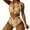 Yellow, variant on Swimsuits For Women 2 Piece Bikini Set Snake Skin Print Swimwear Hollow Out High Waist Bottom Bathing Sets Beachwear