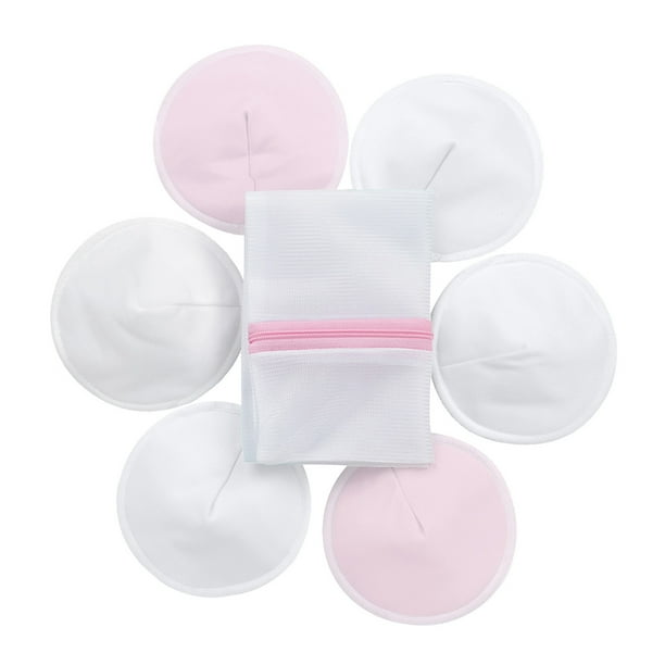 Qarigey Almohadillas de bambú para pecho de 6 piezas, alfombrilla lavable respetuosa con la piel, pegatinas transpirables, gran elasticidad, cojín para Accesorios de disfraces 4Blanco/2 Rosa cereza Qarigey AP011858-02