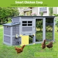 thumbnail image 6 of MEDEHOO Chicken Coop with Wheels Portable Hen House for 4-6 Chickens 78.4" with Large Run, Nesting Box, Metal Tray, 6 of 7
