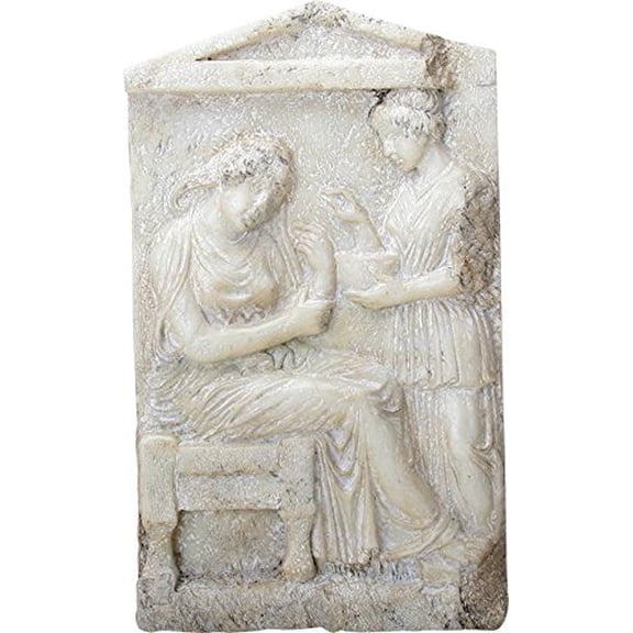 Ebros Tombstone Stele of Glykylla Wall Plaque Large 15.5" Long Resin Replica Figurine Collectible