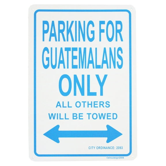Guatemala Parking Sign