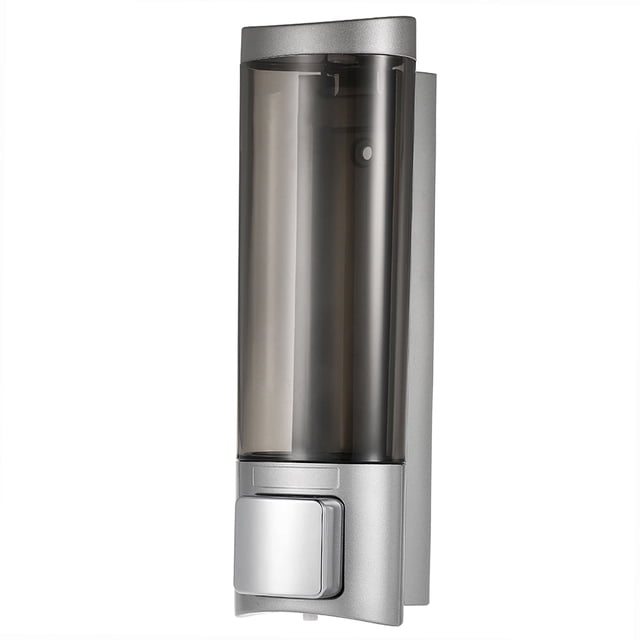 Dispensador manual de jabón de manos, gel de ducha y champú líquido Pinnaco con cinta de espuma de doble cara para montaje en pared, ideal para baños y hoteles.