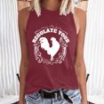 thumbnail image 2 of Moda Casual mujer sin mangas impreso damas cuello redondo Tank Tops chaleco camiseta Fridja gh4489, 2 of 9