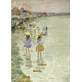 thumbnail image 2 of Prendergast, Maurice Brazil 11x14 Black Ornate Wood Framed with Double Matting Museum Art Print Titled - Crescent Beach, 2 of 4