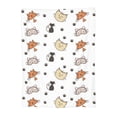 thumbnail image 1 of Cute Kitten Print Pattern Throw Blanket, Super Soft Anti-Pilling Flannel Bed Blankets, 80"x60", 1 of 8