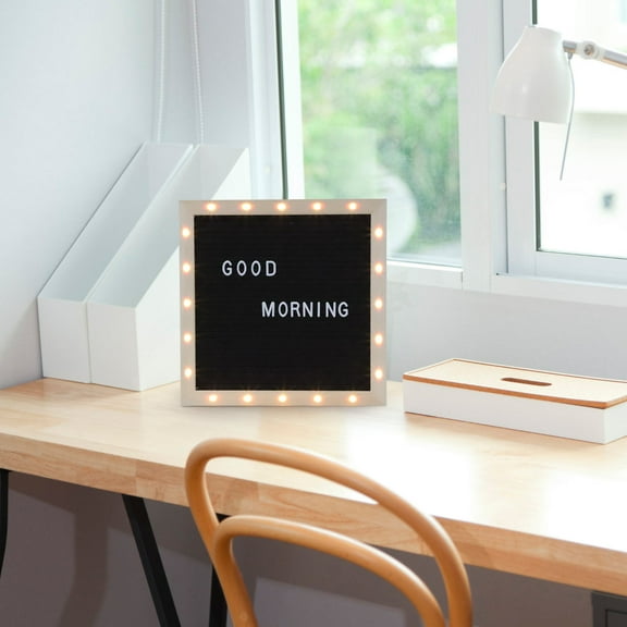 Raindrops Letters for Felt Board Black Wood 1 Set 9.8x9.8in