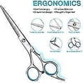thumbnail image 3 of Professional Hairdressing Scissors Premium Stainless Steel Professional Hairdressing Scissors Family Hair Cutting, Barber Tool Haircut Thinning Textur, 3 of 5