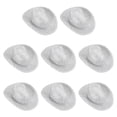 thumbnail image 1 of Sombreros de vaquero mini Uxcell, 8 piezas de sombreros vaqueros en miniatura para manualidades, decoración de fiestas, estilo cuadrado pequeño, blanco, 1 of 5