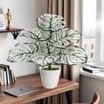 thumbnail image 5 of Lifelike Monstera Foliage Potted Decor, Elegant Desktop Faux Foliage Ornament, Modern Indoor Aesthetic Accent for Household Living Area, Working Space and Bedroom Decoration, 5 of 6
