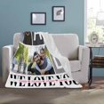 thumbnail image 5 of AISENIN Custom Flannel Blanket Personalize with Your Photos and Text Free Image Enhancement Perfect for Anniversaries Birthdays Father's Day for dad, 5 of 5