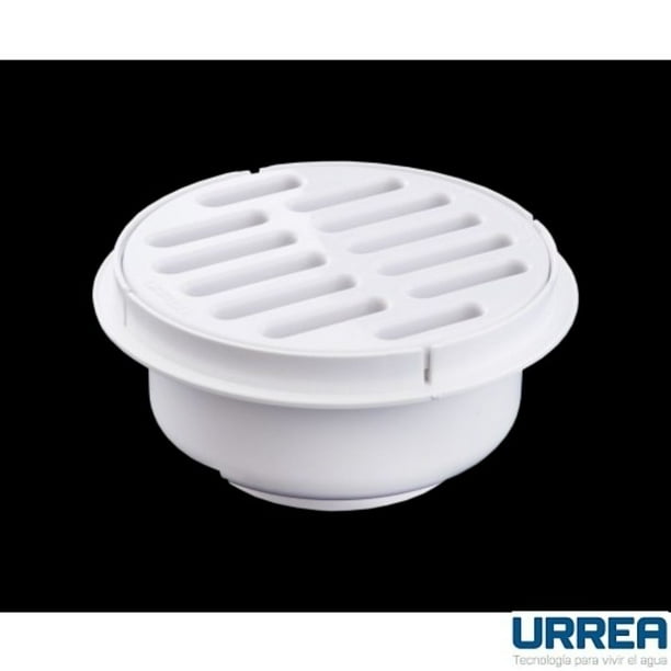 Coladera Redonda Urrea 171 Salida Universal Rejilla Blanca