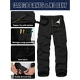 thumbnail image 3 of liyiyiyia Mens Cargo Pants Ripstop Water Resistant Breathable Hiking Pants with 8 Pockets, 3 of 7