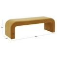 thumbnail image 3 of SAFAVIEH Couture Caralynn Solid Velvet Modern Bench, Butterscotch, 3 of 6