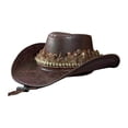 thumbnail image 3 of Sombrero de vaquero para hombre, sombrero para el sol para senderismo, disfraz de calle, accesorio para actuaciones escénicas, compras Café, 3 of 8
